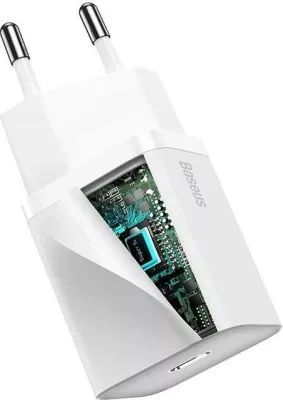 Karikues i shpejtë Baseus Super Si Quick Charger 1C, 20W, USB-C, Bardhë