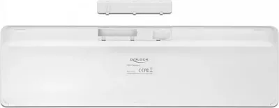 Tastierë wireless DeLOCK 12014, Full-size 100%, QWERTZ gjermane, RF 2.4 GHz, e bardhë