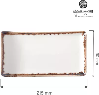 Pjatë servirjeje Fine Dine Vanilla 215x90 mm porcelan, krem, set 6 copë