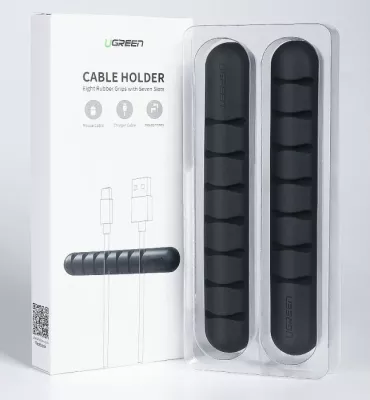 Organizator kabllosh UGREEN 50320, 7 slota, deri 5 mm, i zi, 1 copë