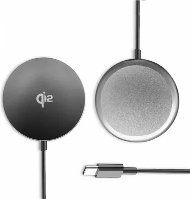 Karikues wireless Wozinsky WQY1S, 15W, Qi2, me kabllo USB-C, i zi