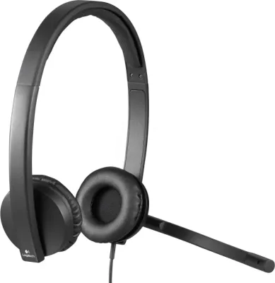 Kufje Logitech H570e (981-000575), stereo, USB, me mikrofon me anulim zhurme, të zeza