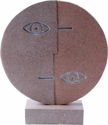 Dekor skulpturë CONTRASTO, polirezine, terrakotë, 25x8x29cm