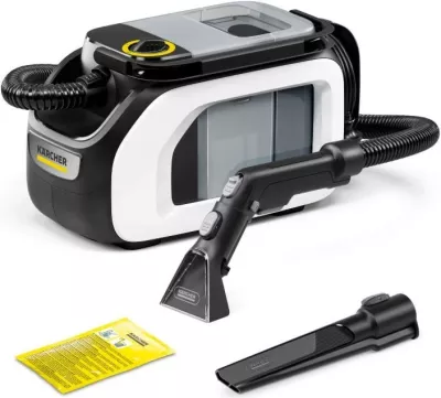 Pastrues me ujë dhe tharje Karcher SE 3 Compact, 1.7L, 500W, zi/bardhë