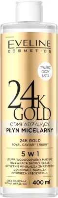 Solucion micelar për femra Eveline Cosmetics 24K Gold Anti-Aging 5-in-1, 400ml