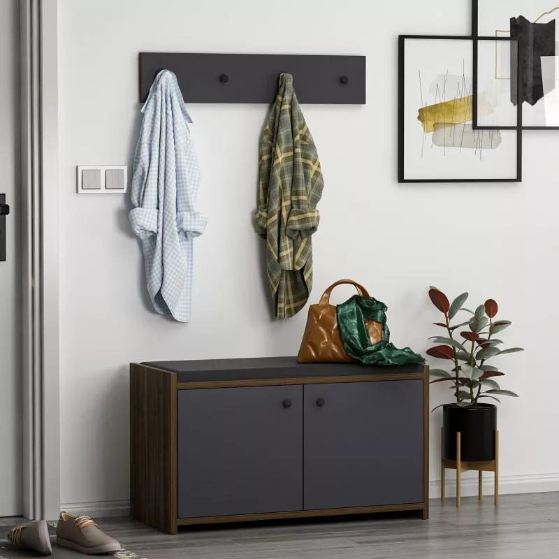 Dollap këpucësh Hanah Home, Zen, antracit
