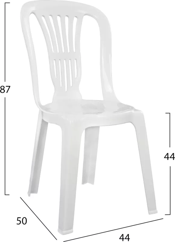 Karrige plastike Vienna e bardhë 303002010 44x50x87 cm