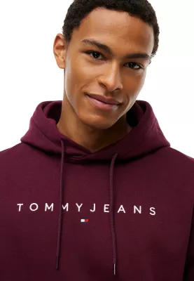 Duks me kapuç me zinxhir Tommy Hilfiger Jeans TJM REG LINEAR LOGO DM0DM20746 për meshkuj, vjollcë [Madhësia: XL]