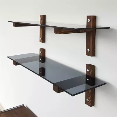 Raft muri Hanah Home, R202, ngjyrë arre dhe fume, 2 copë