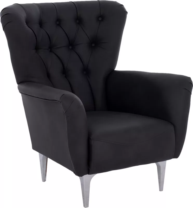 Bergere FH9217.01, ngjyrë zezë, stil Chesterfield, 87x88x100