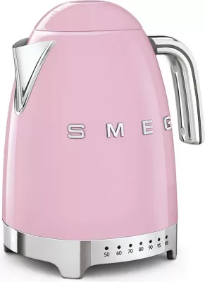 Ibrik elektrik SMEG KLF04PKEU, 1.7L, 2400W, 7 temperatura, rozë