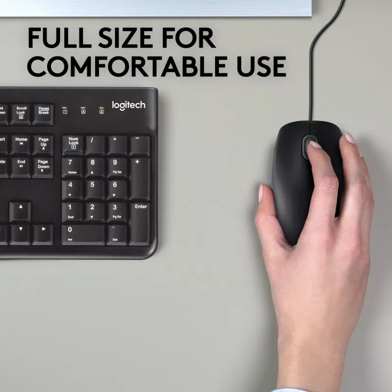 Maus Logitech M110 Silent, Ambidextrous, Optical, USB Type-A, 1000 DPI, Black thumbnail 3