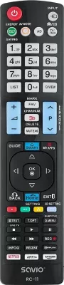 Telekomandë TV Savio RC-11, e zezë