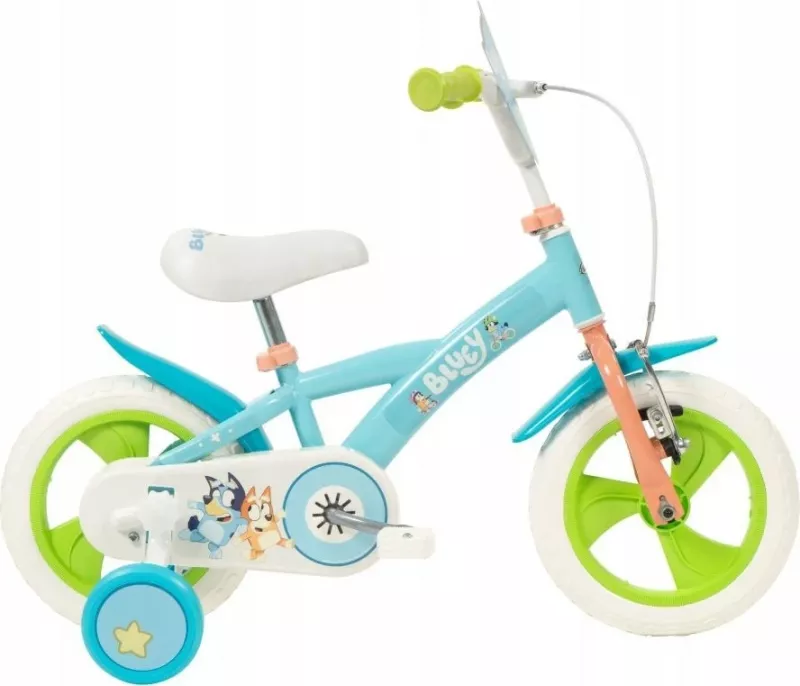 Bicikletë për fëmijë TOIMSA 12” BLUEY, 4 rrota, Temë Paw Patrol, Bardhë