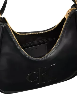 Çantë supi Calvin Klein BOLD CK CRESCENT LV04F3427G, e zezë