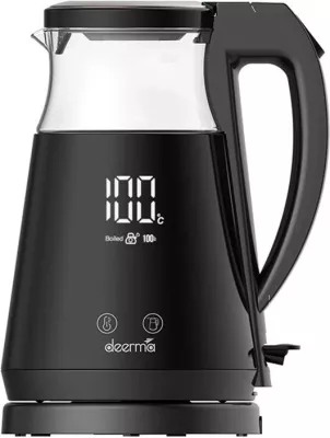 Ibrik elektrik Deerma SH90W me ekran të zgjuar, 1.7L, 1700W, i zi