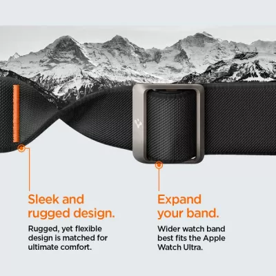 Mbështjellës Spigen Lite Fit Pro me rrip për Apple Watch Ultra 1/2 (49mm), Matte Black