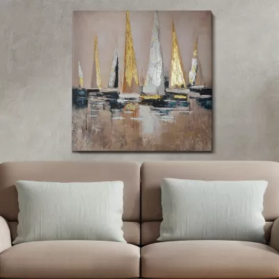 Pikturë dekorative me vaj Wallity, shumëngjyrëshe, OPG45372 - 140x140cm