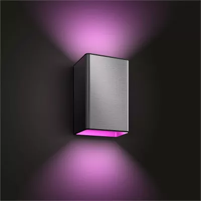 Llambë murale Philips Hue Resonate, LED, smart, çelik inox, dritë me ngjyra