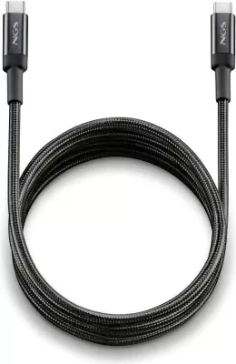Kabllo USB-C NGS Cavo, 100W, 2m, e zezë