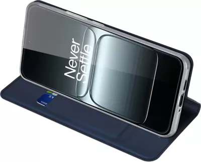 Mbështjellës Dux Ducis Skin Pro për OnePlus 13T, me stand dhe portofol, Kaltër