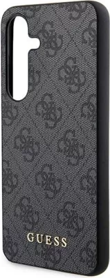 Mbështjellës Guess 4G Metal Gold Logo për Samsung Galaxy A35, i zi