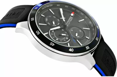 Orë dore për meshkuj Tommy Hilfiger, e zezë