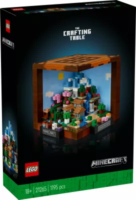 Set ndërtimi LEGO Minecraft 21265, The Crafting Table, 1195 pjesë, multikolor