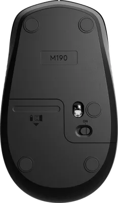 Maus Logitech M190 wireless 2.4 GHz, 3 butona, Charcoal