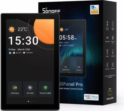 Panel kontrolli smart SONOFF NSPanel120PB touchscreen 4.7\", Wi‑Fi 2.4GHz, Zigbee 3.0, i zi