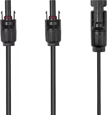 Kabllo lidhëse EcoFlow për panele diellore, 30cm, e zezë
