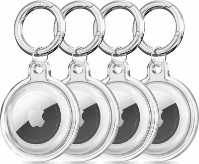 Mbështjellës Tech-Protect Icon 4-pack për Apple AirTag, Transparent