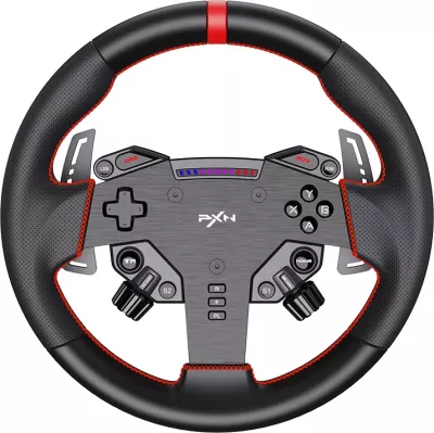 Set gaming timon me pedale dhe bazë direct drive, PXN VD4 Bundle F, timon 280mm, 4Nm, Hall Effect, lidhje me kabllo