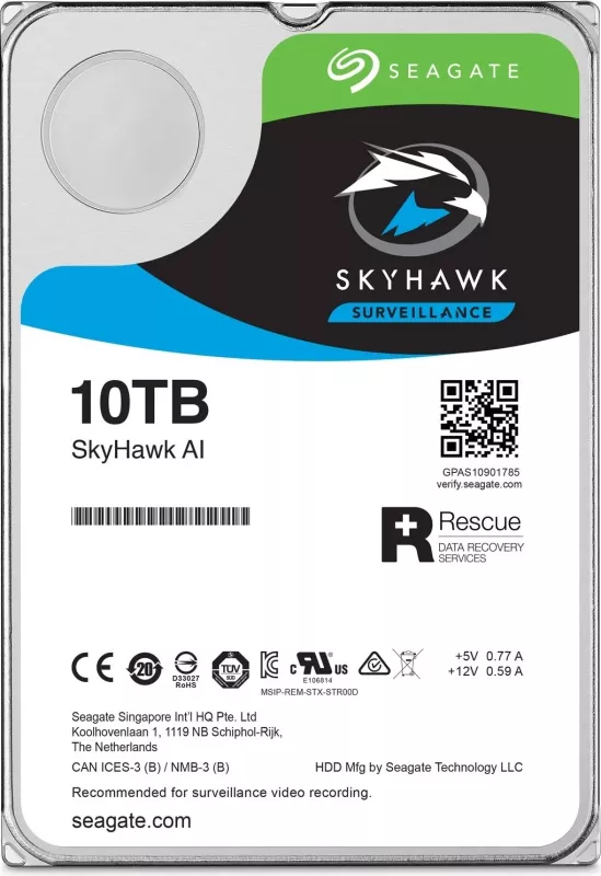 Hardisk i brendshëm Seagate SkyHawk AI, 10TB