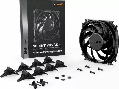 Ventilator kasë be quiet! Silent Wings 4 BL094 120mm PWM High-Speed, i zi, 1 copë