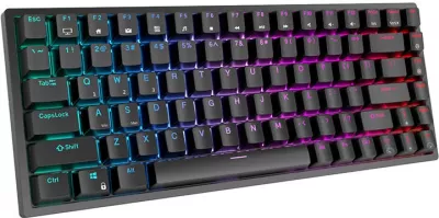 Tastierë mekanike wireless Royal Kludge RK84, 84 taste, RGB, Brown switch, e zezë
