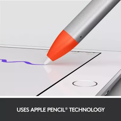 Stilolaps digjital Logitech Crayon 914-000034 për iPad (2019+), argjend/portokalli