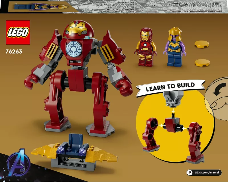 Set ndërtimi LEGO Iron Man Hulkbuster vs. Thanos, 66 pjesë, plastikë, shumëngjyrësh