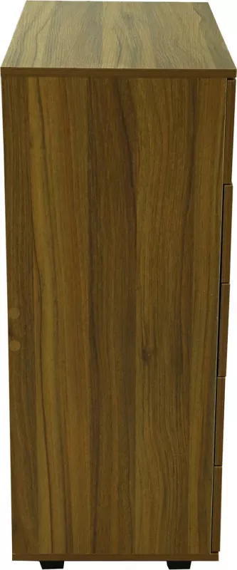 Komodinë me 5 sirtarë, ngjyrë arre, THORG FH8995.02, 80Χ40Χ100H cm