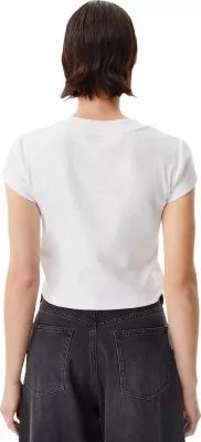 Maicë për femra Calvin Klein Jeans MONOGRAM BABY TEE LV047AB802, e bardhë [Madhësia: L]