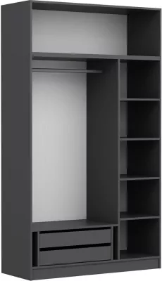 Dollap rrobash Skye Decor, 3 kapakë, dore, 135x235x52cm