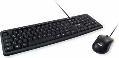 Tastierë me maus Equip 245201, full-size, USB, QWERTY, e zezë