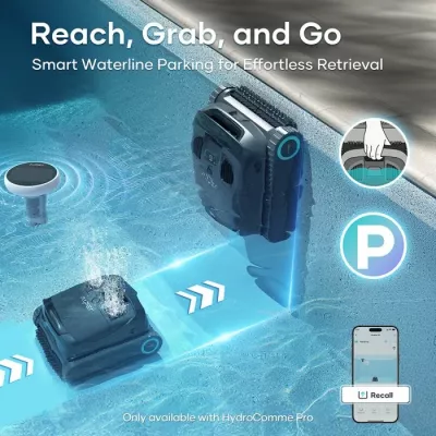 robot pastrues pishine me bateri AIPER Scuba X1, thithje 420 LPM, 180 min, pastrim fund/mure/vijë uji, stacion karikimi pa kabllo, zi/gri