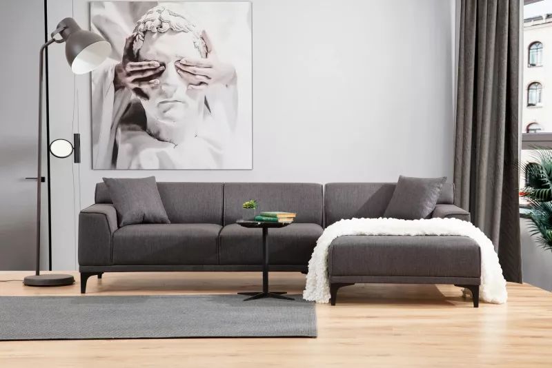 Këndare Petra R, ngjyrë antracit, Atelier del Sofa