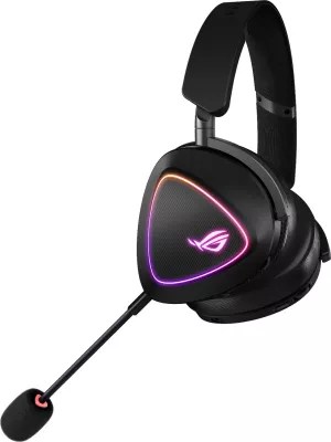 Kufje gaming ASUS ROG DELTA II, tri-modesh, RGB, wireless & me kabllo, e zezë