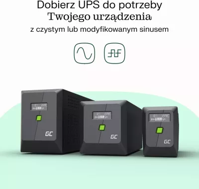 UPS Green Cell UPSLM360, 6.5 kVA, 360 W, 2 dalje AC, e zezë