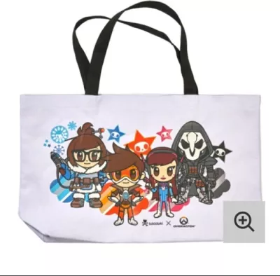 Çantë pambuku Activision Blizzard Overwatch Cute But Deadly Tokidoki X 29.2 x 45.7 x 9.5 cm, e bardhë