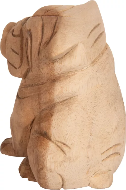 Dekor për dysheme DOZER FH7923 bulldog dru suar ngjyrë natyrale 9x8x12H cm