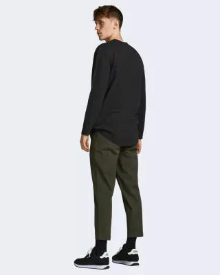 Maicë me mëngë të gjata për meshkuj Jack & Jones JJENOA 12190128, e zezë [Madhësia: S]