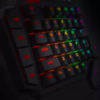 Tastierë gaming njëdorëshe mekanike Redragon K585 DITI, RGB, 42 taste, 7 makro, me kabllo USB, e zezë